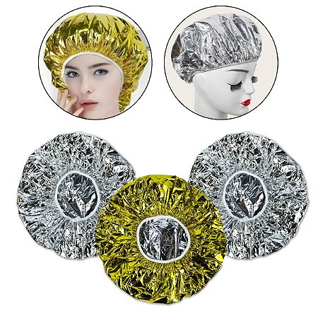 Kit 3 Touca Alumínio Térmica Tratamento Capilar Hidratação