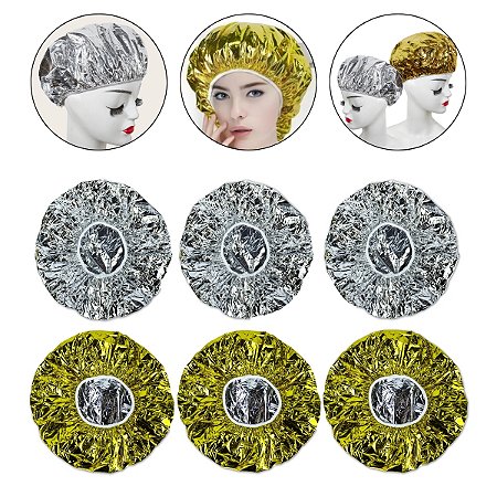 Kit 6 Touca Térmica Metalizada Reutilizável Hidratação Salão
