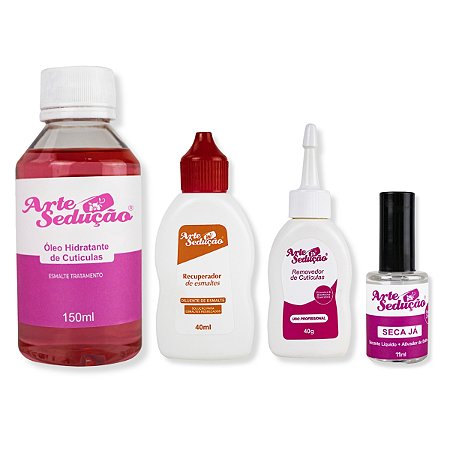 Kit Manicure Completo Removedor Secante Recuperador Óleo