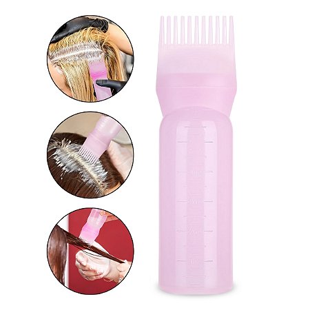 Pente Garrafa Aplicador Tinta Frasco Tintura de Cabelo 180ml
