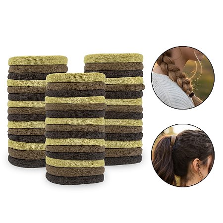 Kit 300 Elásticos Xuxinha Nude Marrom Bege Cabelos Atacado