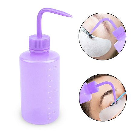 Garrafa Dosadora Pisseta Graduada 250ml Limpeza de Cílios