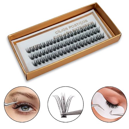 60 Cílios Tufinho Para Extensão 30P 0.07 12mm Curvatura D