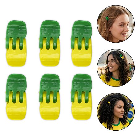 Kit 48 Presilha Pequena Verde Amarelo Seleção Brasil Torcida