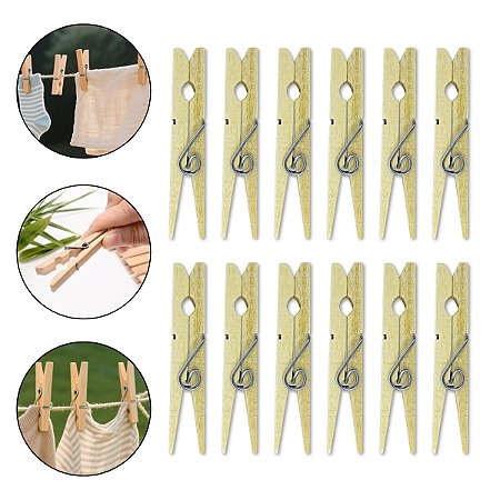 Kit 60 Prendedor Pregador Roupa de Madeira Varal Grande 7cm
