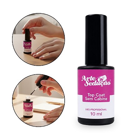 Top Coat Sem Cabine Finalizador Selante 10ml Arte Sedução