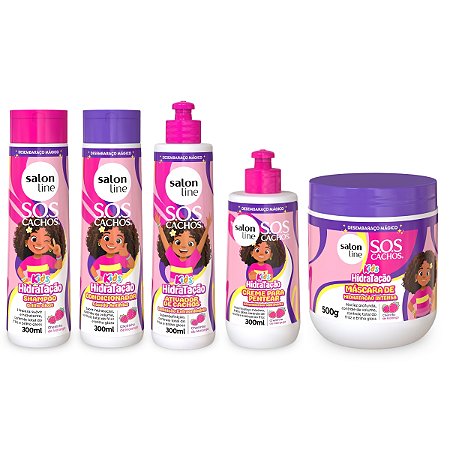 Kit Completo Cabelos Cacheados SOS Cachos Kids Salon Line