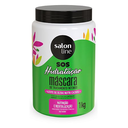 Máscara SOS Cachos Hidratação Azeite de Oliva 1kg Salon Line
