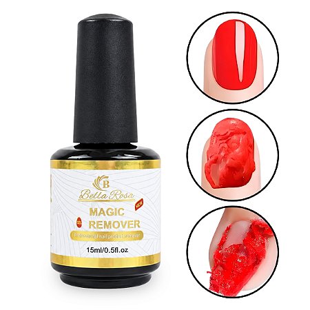 Magic Remover Bella Rosa Removedor Esmalte Gel Acrigel 15ml