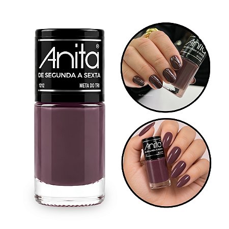 Esmalte Meta do Tri Ameixa Roxo Segunda à Sexta Anita 10ml