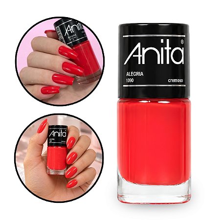 Esmalte Alegria Vermelho Coleção Avermelhados Anita 10ml