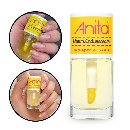 Sérum Endurecedor Unhas Óleo de Algodão Melaleuca 10ml Anita