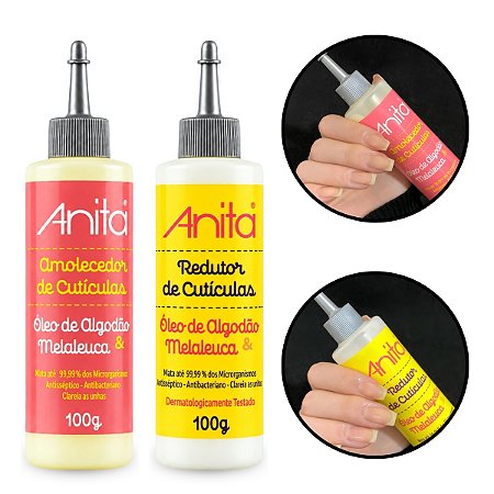 Kit Amolecedor + Redutor de Cutículas Óleo Algodão Melaleuca