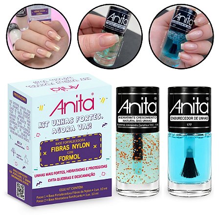 Kit Unhas Fortes Nylon + Crescimento Natural + Endurecedor