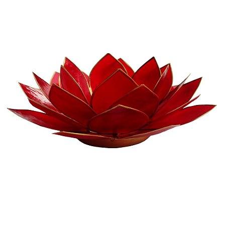 CASTIÇAL LOTUS RED