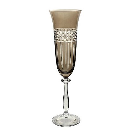 TACA CHAMPANHE ANGELA LAPIDADA CRISTAL ECOLOGICO 190ML 24CM