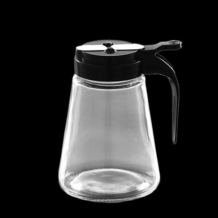 MELEIRA VIDRO C/PEGADOR PLÁSTICO PRETO 250ml