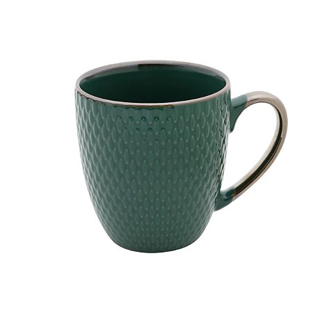 CANECA DE PORCELANA VERDE 400ml