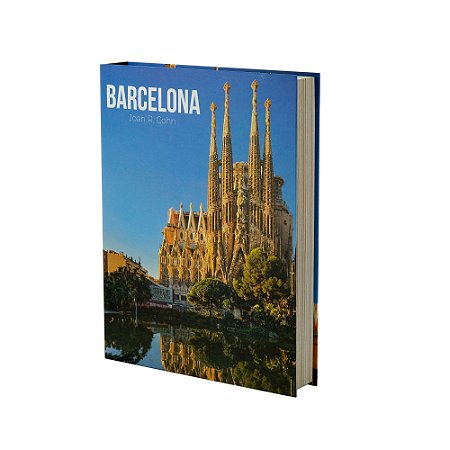 CAIXA LIVRO PAPEL RÍGIDO BARCELONA 36x27x5cm