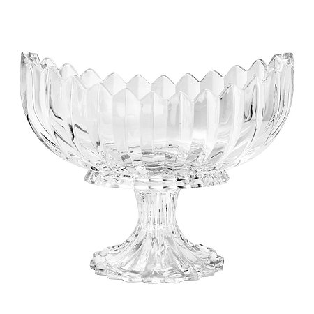 FRUTEIRA DE CRISTAL C/PÉ GENEVA 28X15X22CM