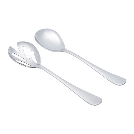 CJ 2 PC COLHER E GARFO P/SALADA DE AÇO INOX LUGANO