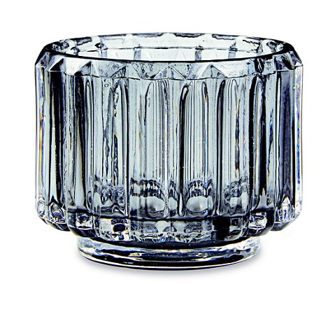 PORTA-VELAS FUME EM VIDRO