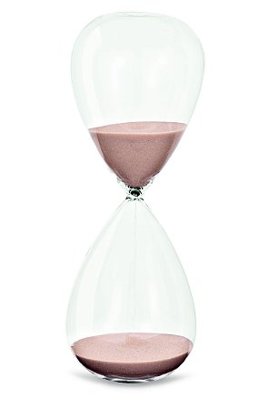 AMPULHETA ROSA EM VIDRO