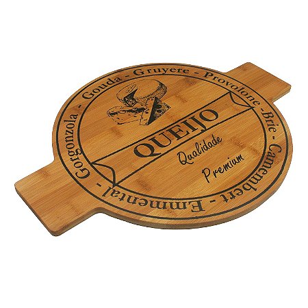 TABUA PARA QUEIJOS EM BAMBU  40CM X 30CM X 1CM