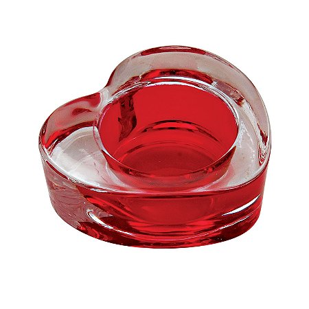 CASTICAL DE VIDRO CORACAO VERMELHO