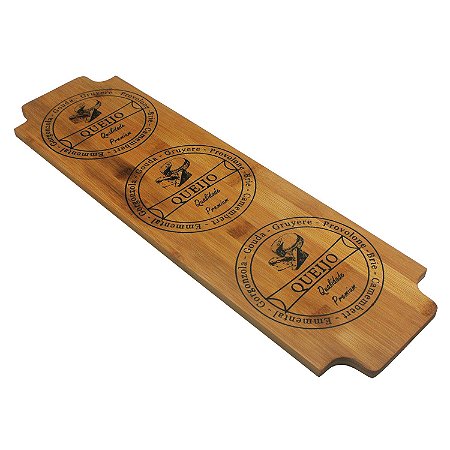 TABUA PARA QUEIJOS EM BAMBU  47CM X 13,5CM X 1CM