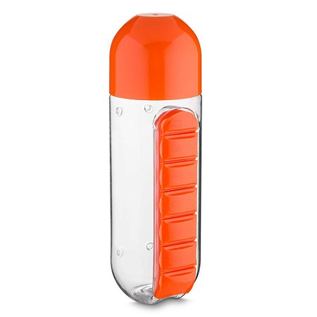 GARRAFA PLASTICA P COMPRIMIDO 700ML LARANJA GA4100