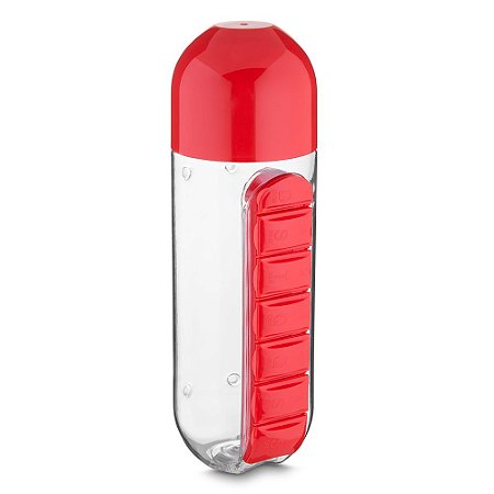 GARRAFA PLASTICA P COMPRIMIDO 700ML VERMELHO GA4100