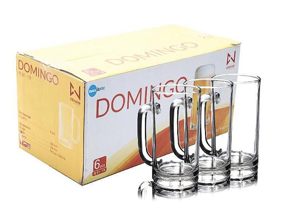 CJ 6 CANECAS DE CHOPP DOMINGO - 540ML
