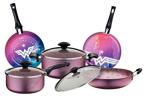 JOGO PANELA ALUM 5PC MULHER M ROS