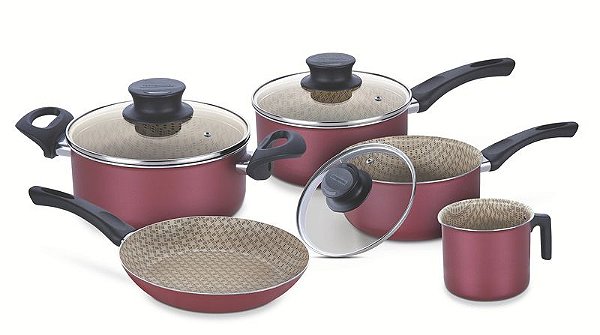 JOGO PANELAS ALUM 5PC PARIS VER