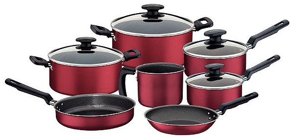 JOGO PANELAS ALUM 7PC LORETO VER