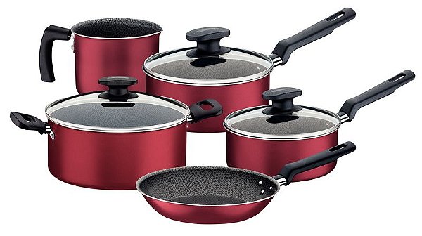 JOGO PANELAS ALUM 5PC LORETO VER