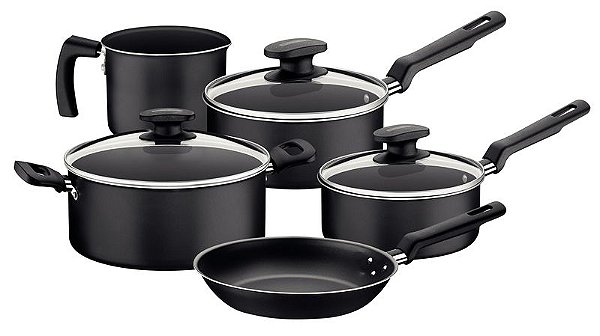 JOGO PANELAS ALUM 5PC LORETO GRA