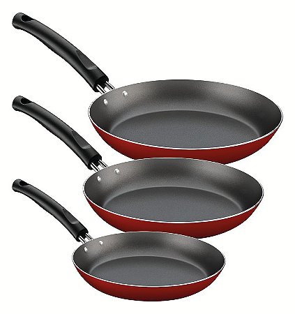 JOGO FRIGIDEIRAS ALUM 3PC VER
