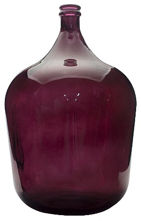 GARRAFA DECORATIVA DE VIDRO 56CM VERMELHO