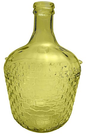 GARRAFA COLONIAL EM VIDRO 12L AMARELO