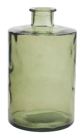 GARRAFA DECORATIVA DE VIDRO 16CM VERDE