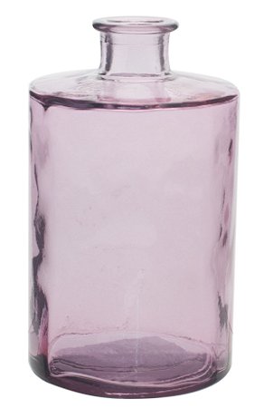 GARRAFA DECORATIVA DE VIDRO 16CM ROSA