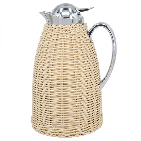 GARRAFA TÉRMICA DE INOX COM TRELIÇA 16CM X 16CM X 26,5CM