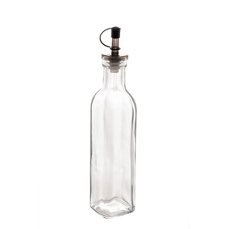 GARRAFA P/AZEITE VIDRO SODO-CÁLCICO C/TAMPA PLÁSTICO 270ml