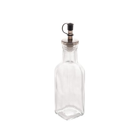GARRAFA P/AZEITE VIDRO SODO-CÁLCICO C/TAMPA PLÁSTICO 200ml