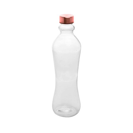 GARRAFA DE VIDRO SODO-CÁLCICO C/TAMPA PLÁSTICA ROSÉ SLIM 1l