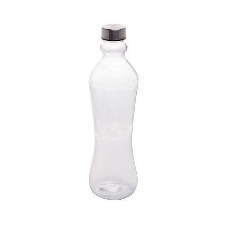 GARRAFA DE VIDRO SODO-CÁLCICO C/TAMPA PLÁSTICA SLIM 1l