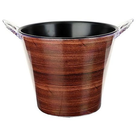 CHAMPANHEIRA MADEIRA ACRILICO 2 ABRIDORES GARRAFA 5L PRETA