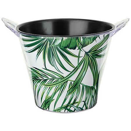 CHAMPANHEIRA FOLHAGEM ACRILICO 2 ABRIDORES GARRAFA 5L PRETO